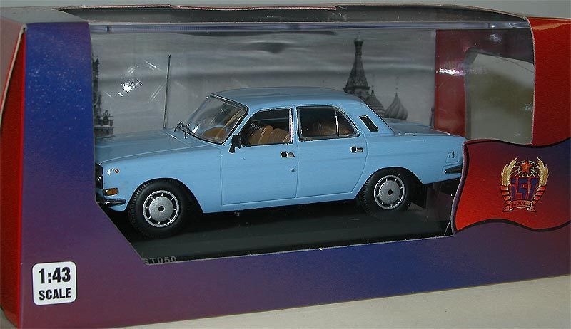 Wolga M24-10 1985 Limousine Blau IST050 1/43 Ist Ixo Modell Auto mit individiuellem Wunschkennzeichen 