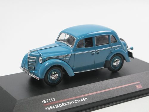 Ist Models 1954 Moskwitsch 400 blau USSR DDR 1/43