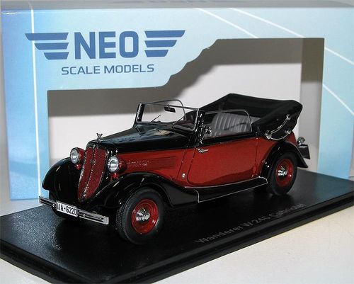 Neo Scale Models 1935 Wanderer W 240 Cabriolet rot/schwarz 1/43
