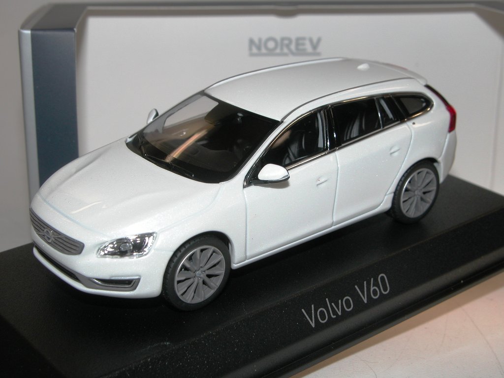 Volvo V60 Kombi Kristall Weiss Ab Facelift 2013 1/43 Norev Modell Auto mit ode..