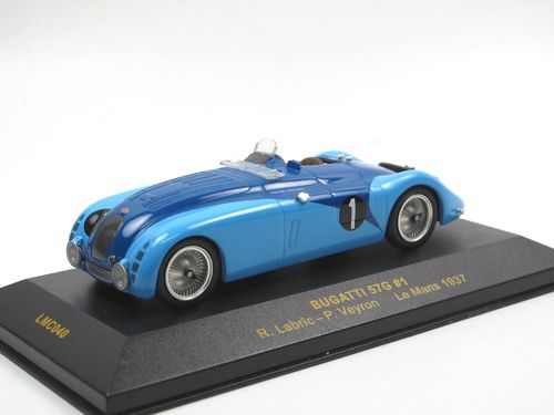 IXO Models Bugatti 57G Le Mans 1937 Labric/Veyron #1 1/43