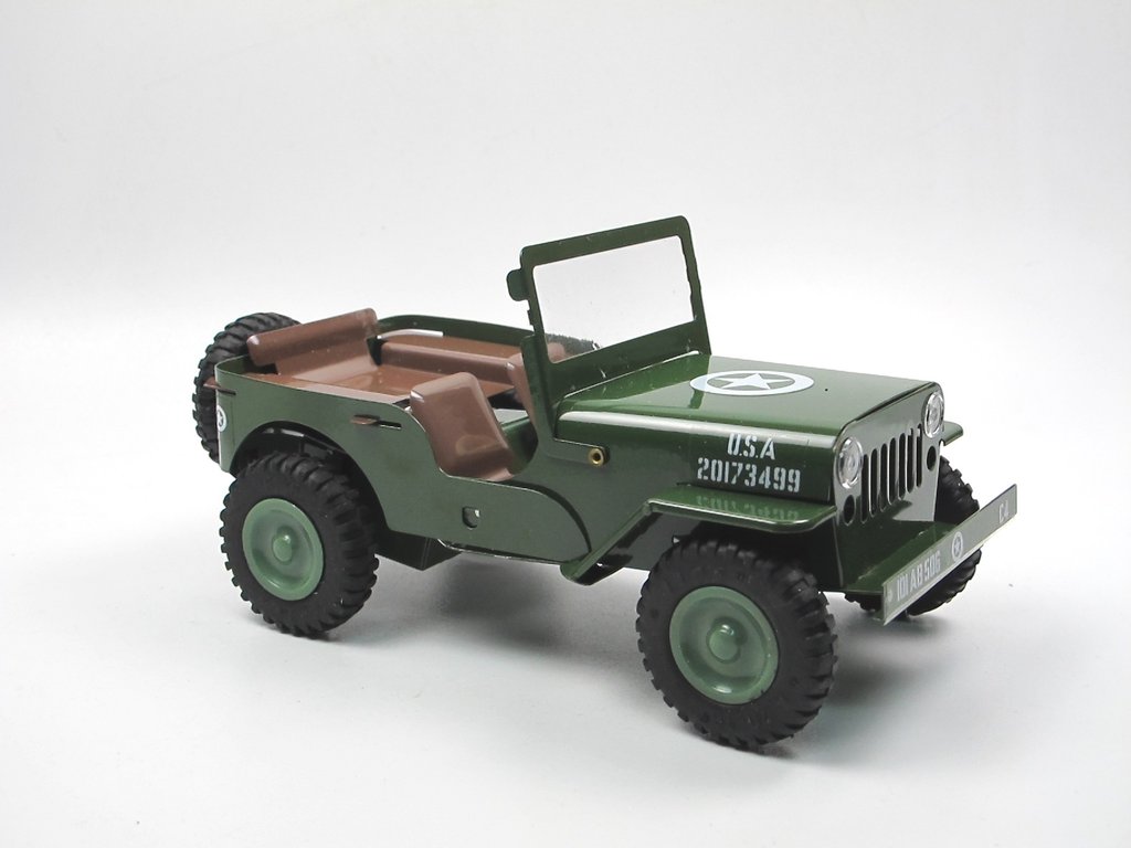 alter Ites Gama Blech Willys Militär Jeep 17cm Friktion für Massesoldaten OVP 