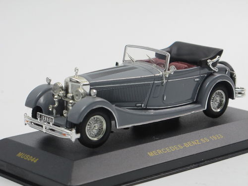 IXO Museum 1933 Mercedes-Benz SS Cabriolet (W06) grau 1/43