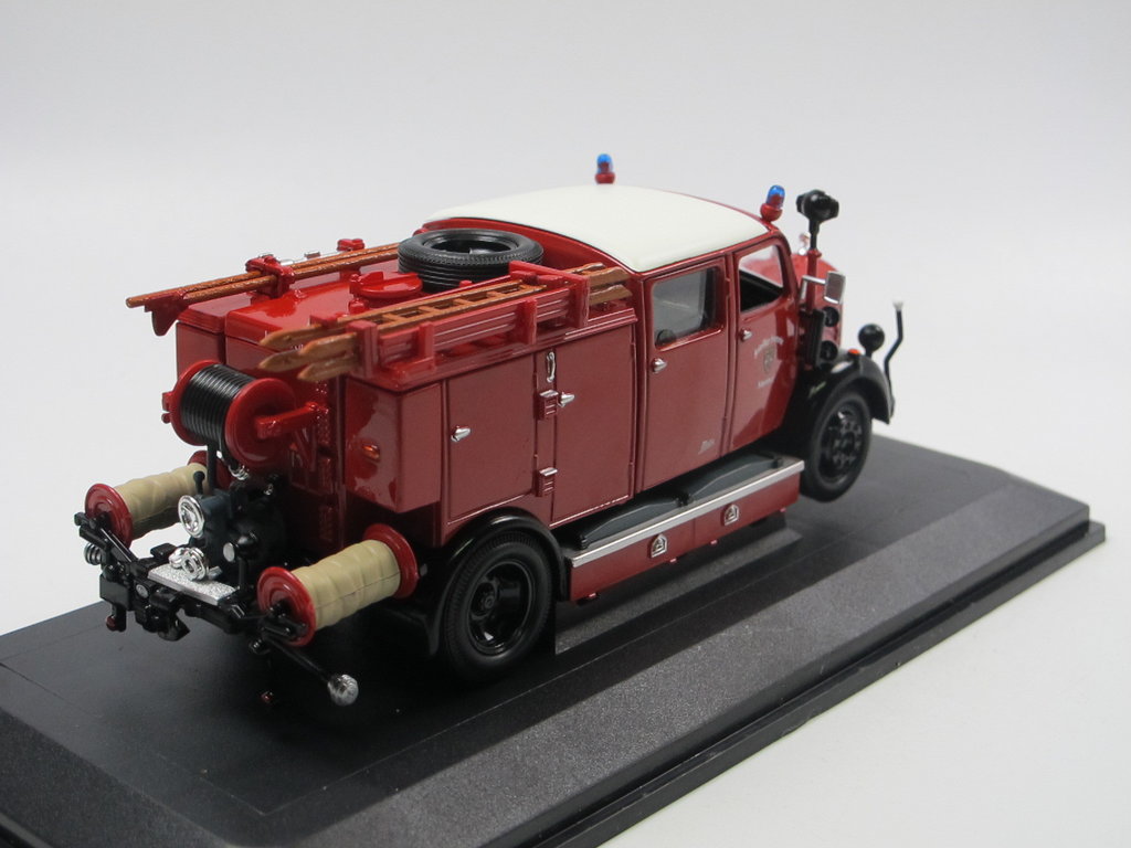 Leyland FK-1 Feuerwehr 1934 rot  1:43 Yat Ming Modellauto 