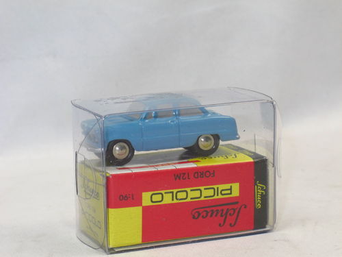 Schuco Piccolo Ford Taunus 12M Weltkugeltaunus blau 1/90
