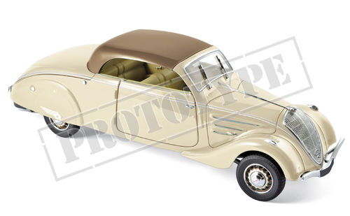 Norev 1937 Peugeot 402 Eclipse beige/braun 1/18