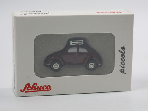 Schuco Piccolo VW Käfer mit Gepäckträger "Reisezeit" 1/90