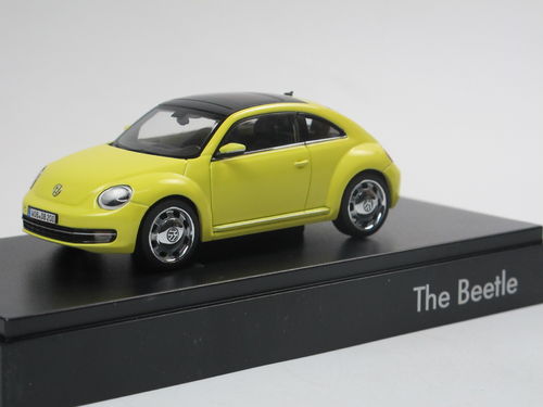 VW VOLKSWAGEN BEETLE 1:43 Model Toy Car Miniature Diecast Models Metal Yellow 