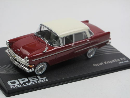Opel Kapitän P2 Limousine 1959-1964 rot/weiß 1/43