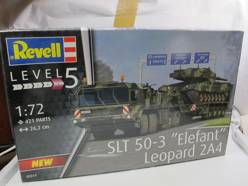 Revell Faun SLT 50-3 Elefant mit Leopard 2A4 Panzer 1/72