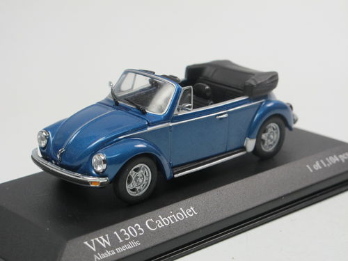 Minichamps 1972 Volkswagen VW Käfer 1303 Cabriolet blau 1/43