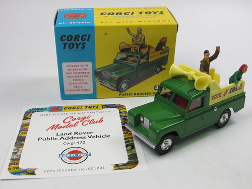 Corgi Toys 472 Land Rover Public Address Vehicle Reissue 1/46