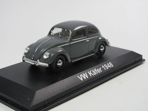 Atlas 1948 Volkswagen VW Käfer Brezelkäfer grau 1/43