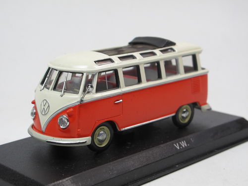Minichamps VW T1 Samba-Bus rot/creme 1958 1/43