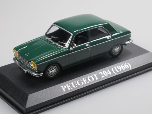 Altaya 1966 Peugeot 204 Limousine grün Modellauto 1/43