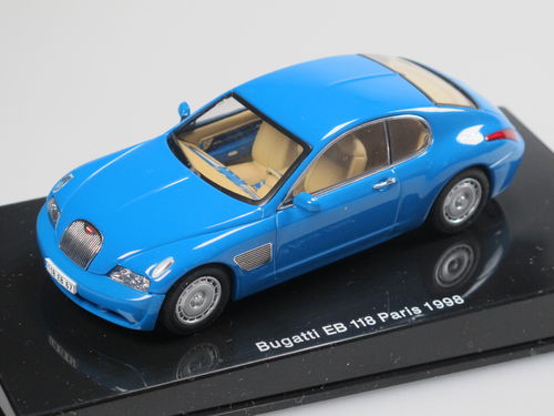 AutoArt Bugatti EB 118 Concept Car Paris 1998 blau 1/43