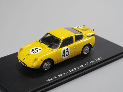 Spark Abarth Simca 1300 Le Mans 1962 Dubois/Harris #43 1/43