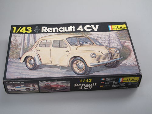 Heller Bausatz N° 174 Renault 4 CV Cremeschnittchen 1/43