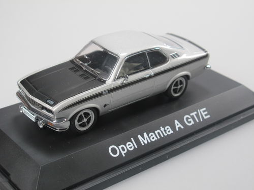 Schuco 1974 Opel Manta A GT/E silber/schwarz 1/43